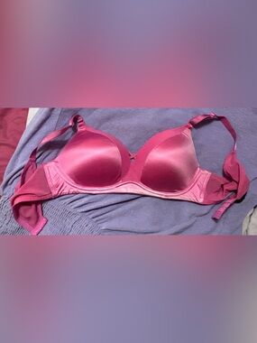 torrid Hot Pink Satin Dream wirefree push up Bra 40c